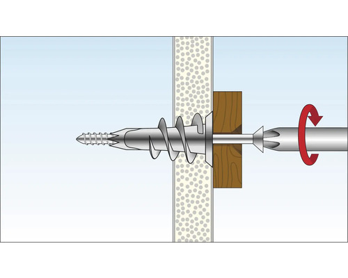 Bevestiging van een gipsplaatplug in een muur