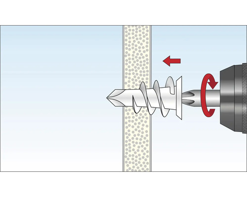 Illustratie van een hollewandplug installatie in een muur