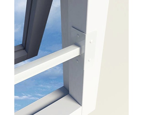 Detailaanzicht van een raam met kozijn