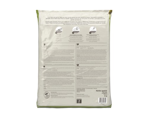 Achterkant van een verpakking potgrond van 5 kilogram