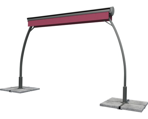 Vrijstaande pergola met twee fundamenten