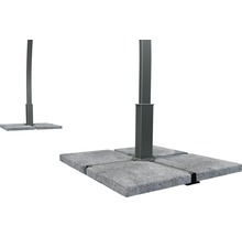 Parasolvoet met betonnen platen