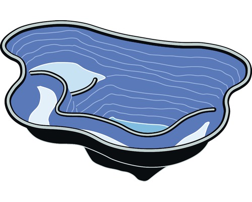 Zwembad van kunststof met bassin structuur