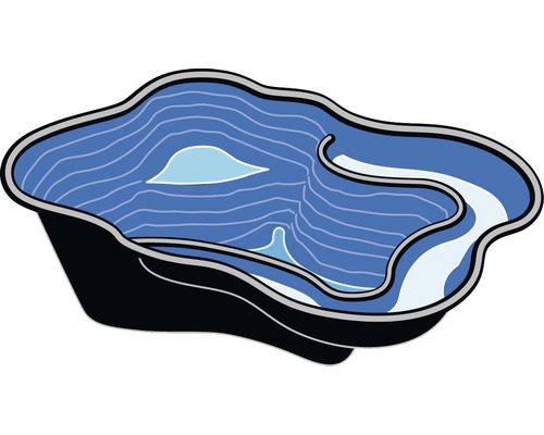 Onregelmatig gevormde voorgevormde vijver voor tuinontwerp