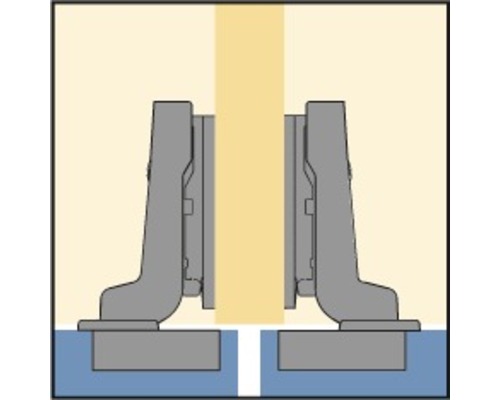Montage van een meubeldeurscharnier