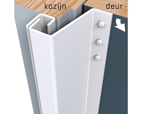Metalen deurkozijnbeschermer op deurkozijn