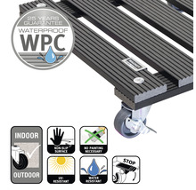 Rolplank van waterdicht WPC met 25 jaar garantie, geschikt voor binnen en buiten, met antislip oppervlak, UV-bestendig, waterafstotend en zonder noodzakelijke lak