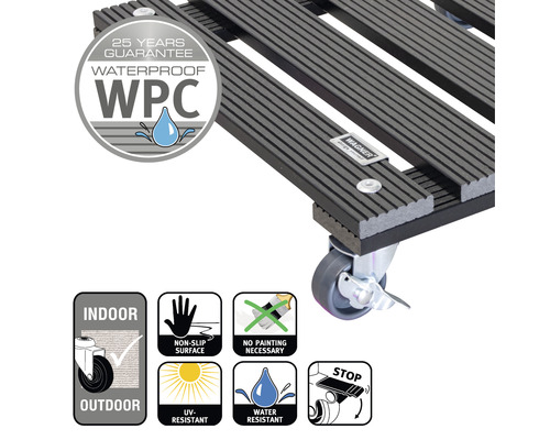 Rolplank van waterdicht WPC met 25 jaar garantie, geschikt voor binnen en buiten, met antislip oppervlak, UV-bestendig, waterafstotend en zonder noodzakelijke lak