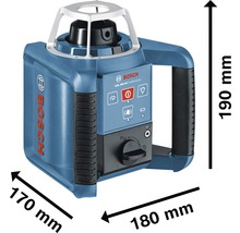 Bosch GRL 300 HV Professional roterende laser met afmetingen