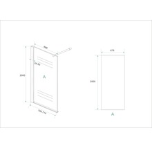 Douchewand Eco 70x200 cm