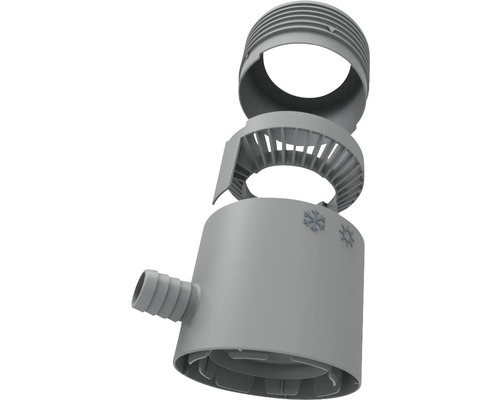 Explosietekening van een vijverfilter met koelfunctie en verwarmingsfunctie