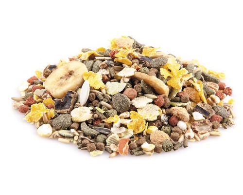 Hamster voer met granen, groenten en gedroogd fruit