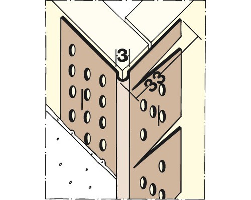 PROTEKTOR Buigbaar hoekprofiel hard pvc 3767 voor pleisterlaagdikte 1 mm, 3000 mm