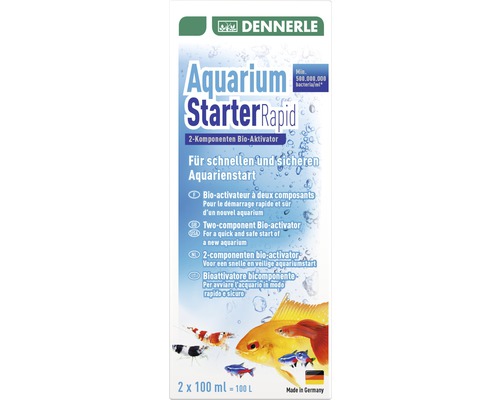 Dennerle Aquarium Starter Rapid, een tweecomponenten bio-activator voor een snelle en veilige aquariumstart.