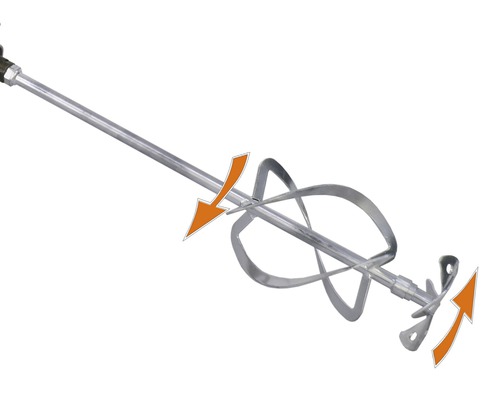 Mortelmixer met spiraal en vleugels