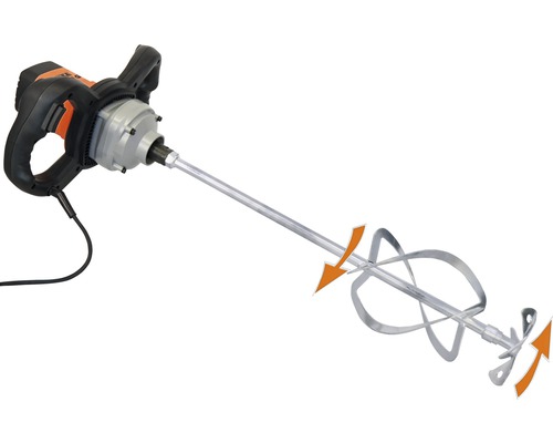 Elektrische mortelmixer met mengstaaf