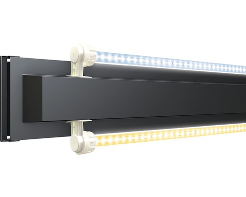 LED-lamp met montagerail en twee fluorescentielampen