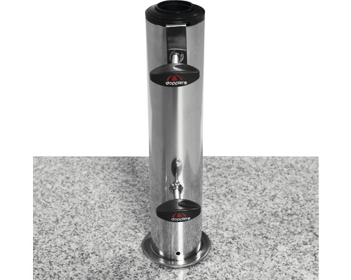 Doppler parasolvoet van roestvrij staal