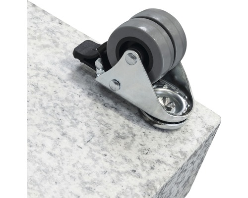 Zwenkwiel met vergrendeling gemonteerd op een plaat