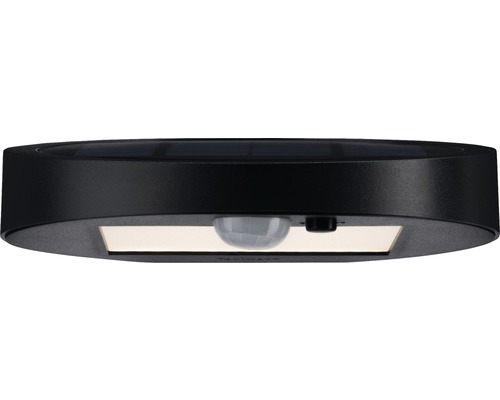 Zwarte solarlamp met bewegingsmelder