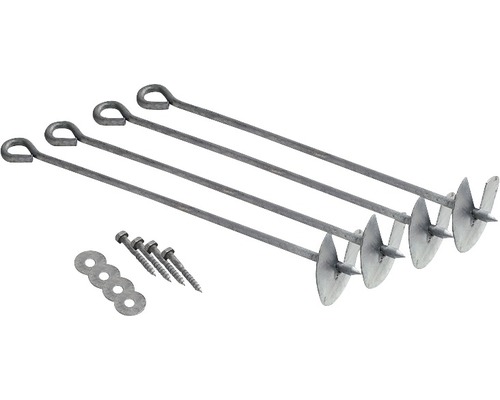 Grondanker set met schroeven en ringen