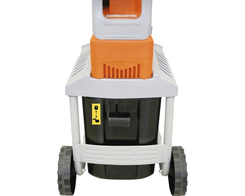 Tuinhakselaar met opvangbak en wielen