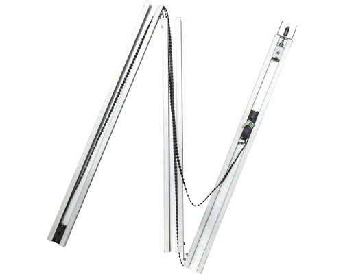 Aluminium rolluikrail met bedieningsketting