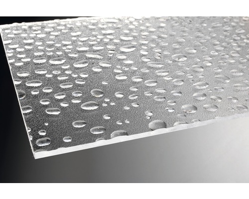 Kunststof plaat met druppelpatroon