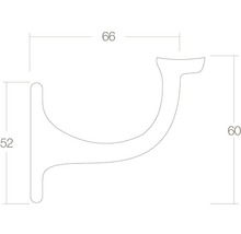 INTERSTEEL Trapleuninghouder opschroevend hol chroom