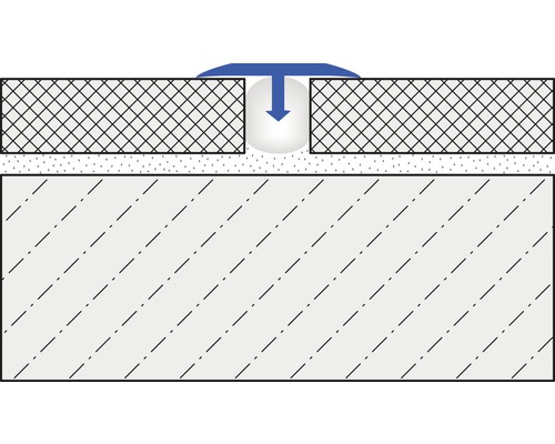 DURAL Scheidingsprofiel zilver 8 mm x 100 cm TFM 1400-SC Illustratie van capillaire werking