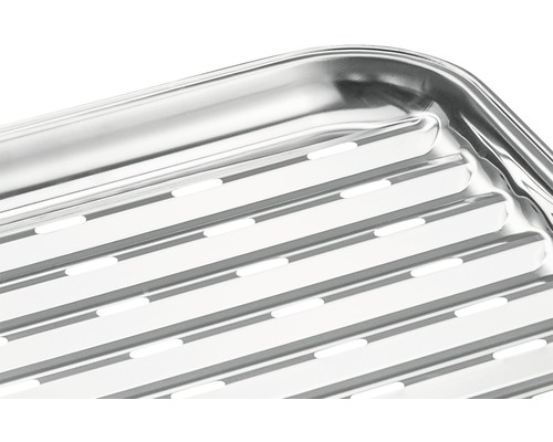 Detailopname van roestvrijstalen grillrooster