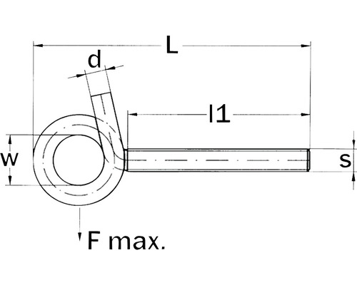Technische tekening van een torsieveerelement met maatvoering