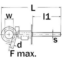 DRESSELHAUS Veiligheids schommelhaak met moer 12x180 mm verzinkt, 5 stuks-thumb-1