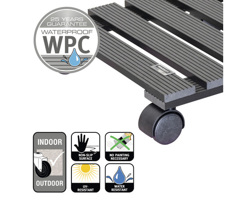 Rolplank van hout-kunststof composiet met 25 jaar garantie, waterdicht, geschikt voor binnen- en buitengebruik, antislip oppervlak, niet schilderen noodzakelijk, UV-bestendig, waterafstotend