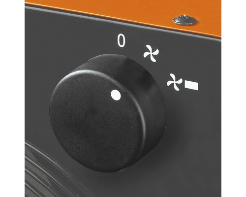 Gedetailleerde weergave van een draaiknop voor het instellen van een verwarmingstoestel