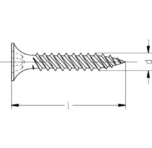 DRESSELHAUS Gipsplaatschroef fijne draad kruiskop 3,9x45 mm Phillips PH2 staal gefosfateerd, 1000 stuks-thumb-1