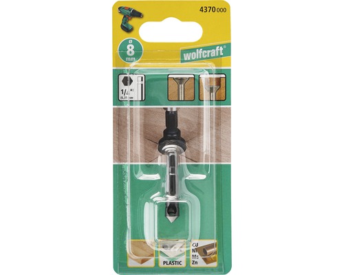 Wolfcraft verzinkboor met dieptestop, 8 millimeter diameter