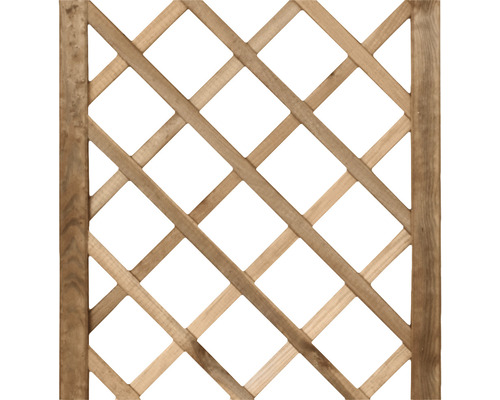 Houten klimrooster met vierkante openingen