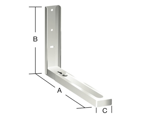 Magnetronbeugel met maataanduidingen