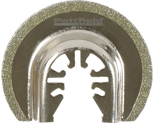Pattfield Ergo Tools Logo. Multifunctioneel gereedschapszaagblad met diamantcoating.