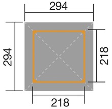 WEKA Prieel Paradies type 1, formaat 1, 218 x 218 cm-thumb-2