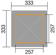 WEKA Prieel Paradies type 1, formaat 2, 257 x 257 cm-thumb-2
