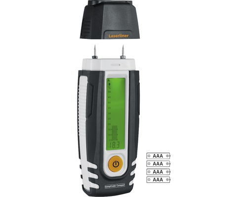 Laserliner vochtmeter met beschermkap en vier batterijen