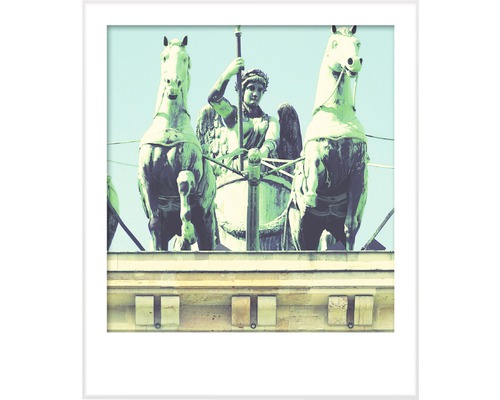 Foto van de Quadriga op de Brandenburger Tor in een fotolijst