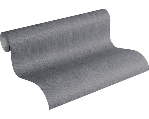 Rol grijs vliesbehang met fijne structuur