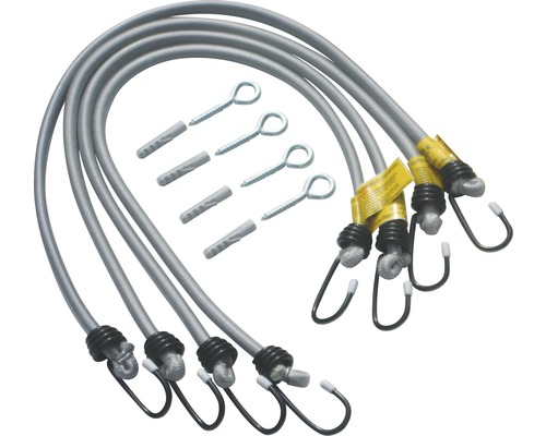 Elastische banden met haken en oogschroeven