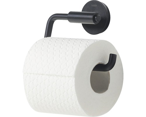 Toiletpapierhouder van metaal met een rol toiletpapier