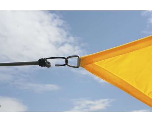 Detailopname van een zonnescherm met bevestigingsmaterialen