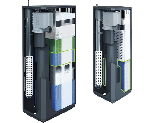 Binnenfilter voor aquaria met filtermedia