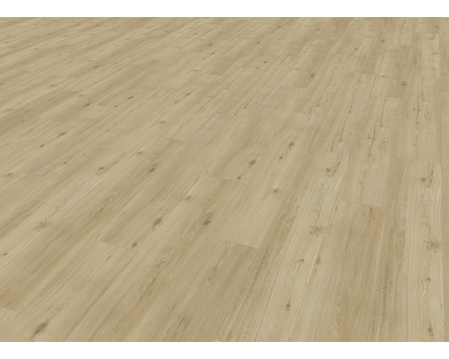 Close-up van lichte laminaatvloer met houtstructuur